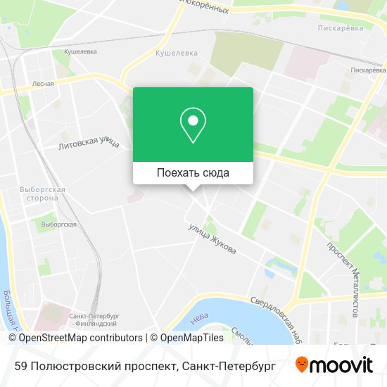 Карта 59 Полюстровский проспект