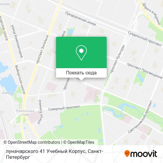Карта луначарского 41 Учебный Корпус