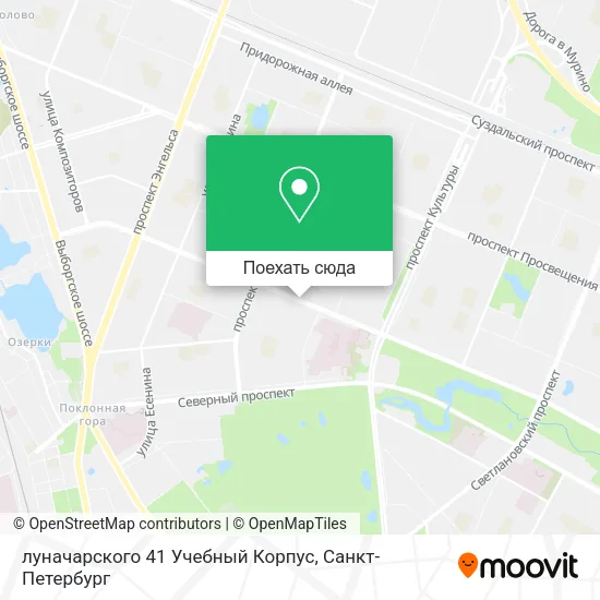 Карта луначарского 41 Учебный Корпус