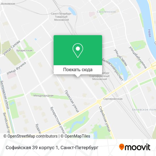 Карта Софийская 39 корпус 1