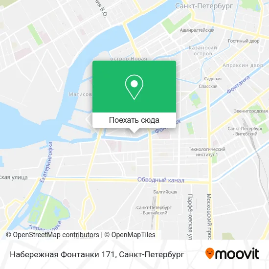 Карта Набережная Фонтанки 171