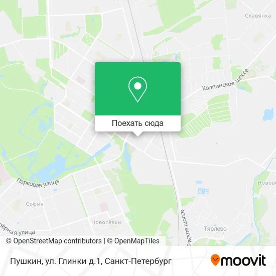 Карта Пушкин, ул. Глинки д.1