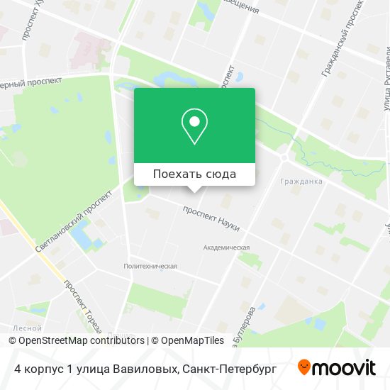 Карта 4 корпус 1 улица Вавиловых