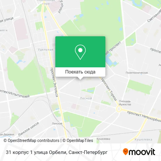 Карта 31 корпус 1 улица Орбели