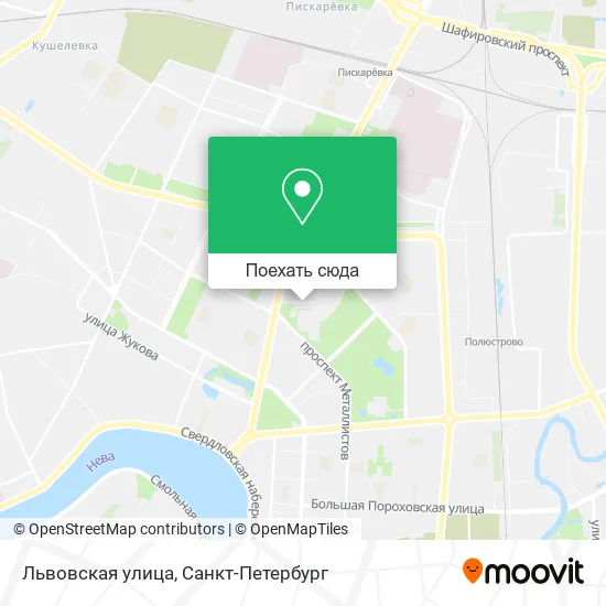 Карта Львовская улица