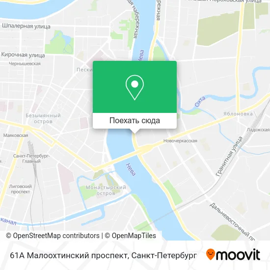 Карта 61А Малоохтинский проспект