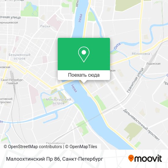 Карта Малоохтинский Пр 86