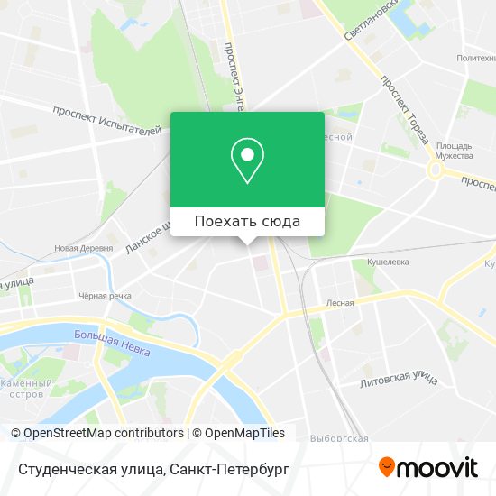 Карта Студенческая улица