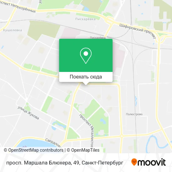Карта просп. Маршала Блюхера, 49