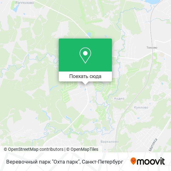 Карта Веревочный парк "Охта парк"