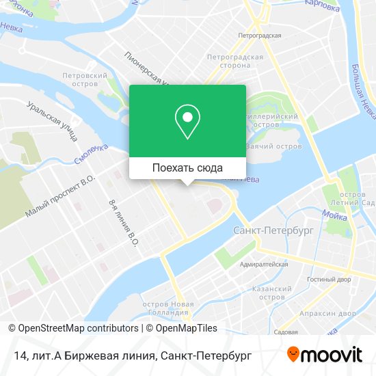 Карта 14, лит.А Биржевая линия