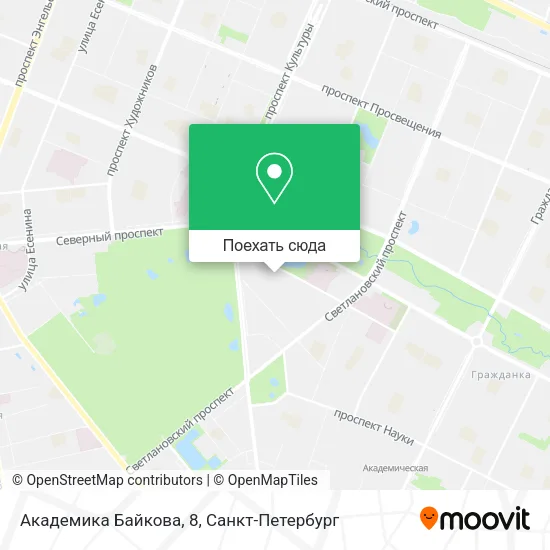 Карта Академика Байкова, 8