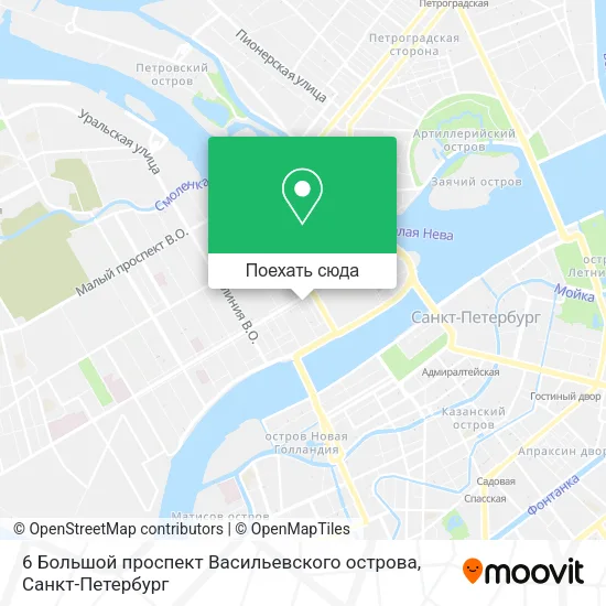 Карта 6 Большой проспект Васильевского острова