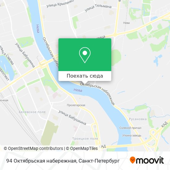 Карта 94 Октябрьская набережная
