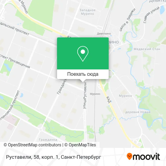 Карта Руставели, 58, корп. 1