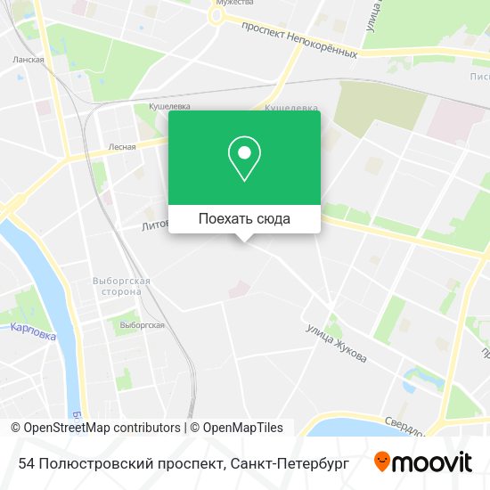 Карта 54 Полюстровский проспект