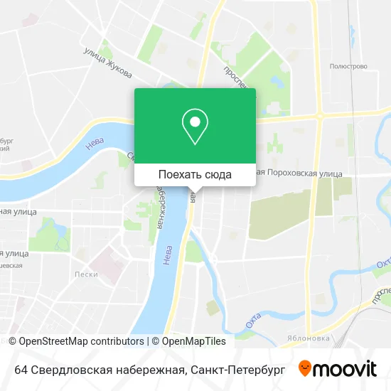 Карта 64 Свердловская набережная