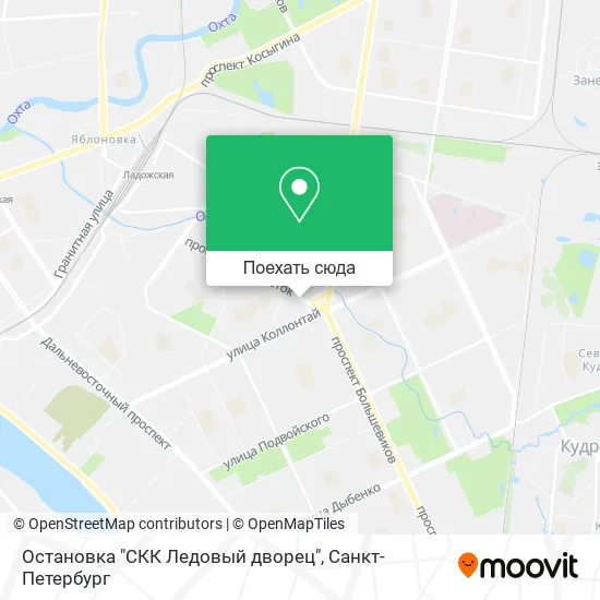 Карта Остановка "СКК Ледовый дворец"