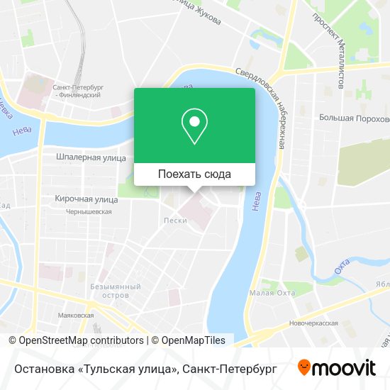 Карта Остановка «Тульская улица»