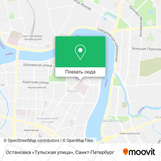 Карта Остановка «Тульская улица»