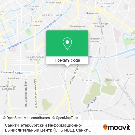 Карта Санкт-Петербургский Информационно-Вычислительный Центр (СПБ ИВЦ)