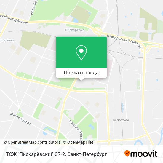 Карта ТСЖ "Пискарёвский 37-2