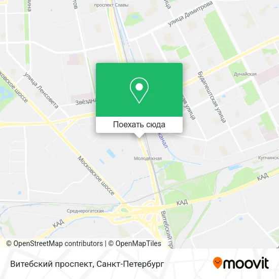 Карта Витебский проспект