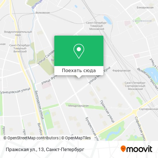 Карта Пражская ул., 13