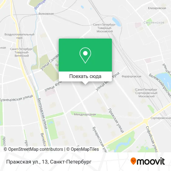 Карта Пражская ул., 13