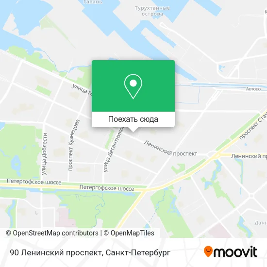 Карта 90 Ленинский проспект
