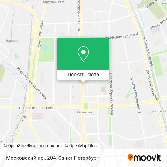 Карта Московский пр., 204