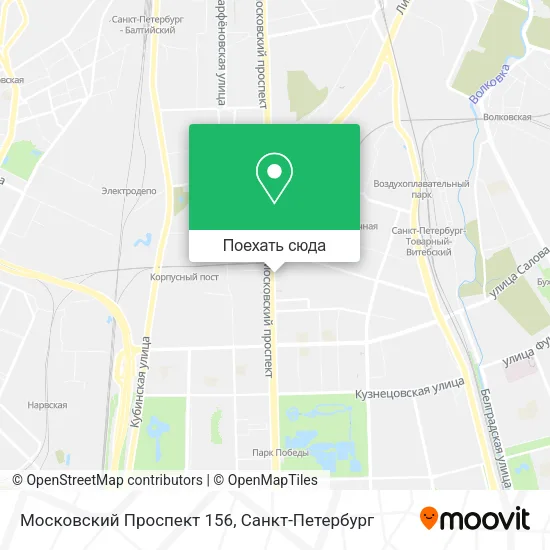 Карта Московский Проспект 156