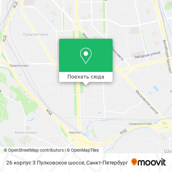 Карта 26 корпус 3 Пулковское шоссе
