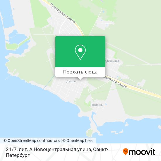 Карта 21 / 7, лит. А Новоцентральная улица