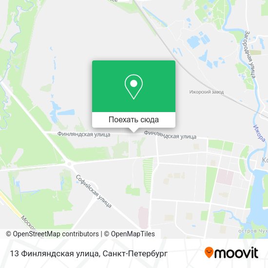 Карта 13 Финляндская улица