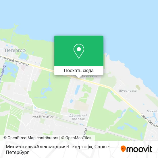 Карта Мини-отель «Александрия-Петергоф»