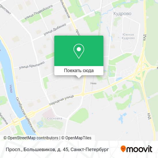 Карта Просп., Большевиков, д. 45