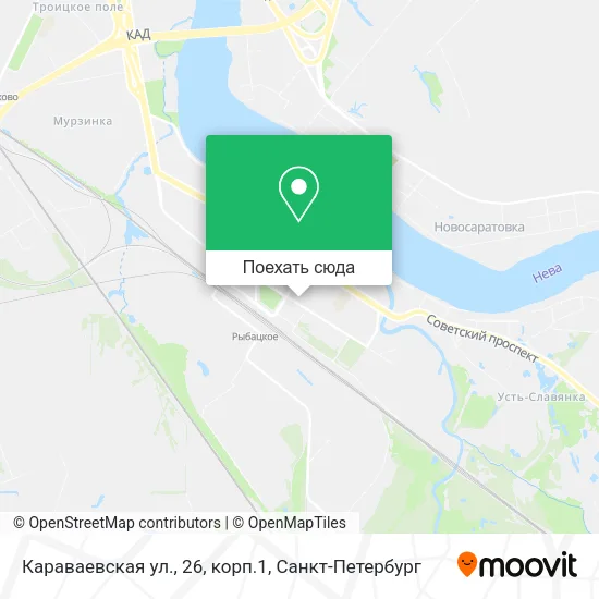 Карта Караваевская ул., 26, корп.1