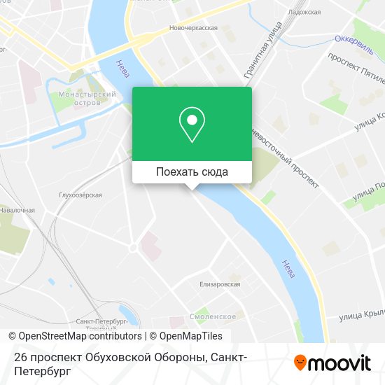 Карта 26 проспект Обуховской Обороны