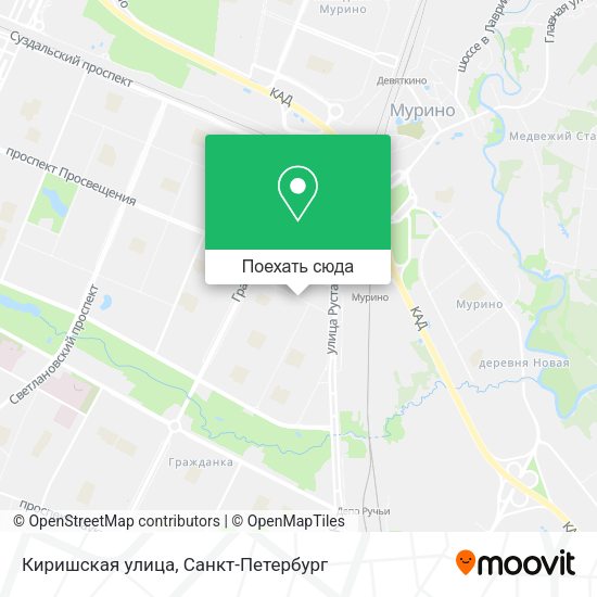 Карта Киришская улица