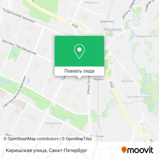 Карта Киришская улица