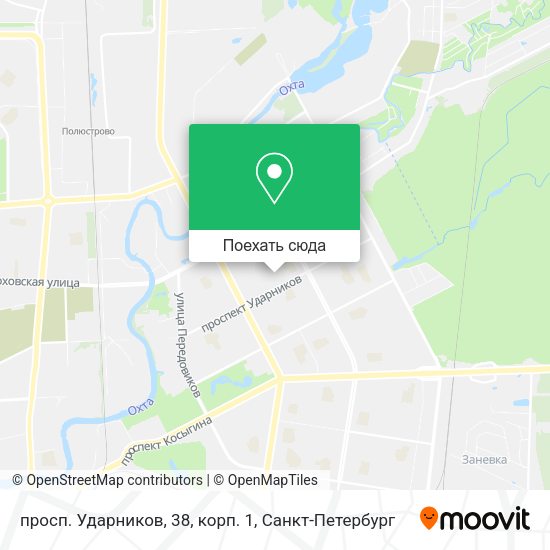 Карта просп. Ударников, 38, корп. 1
