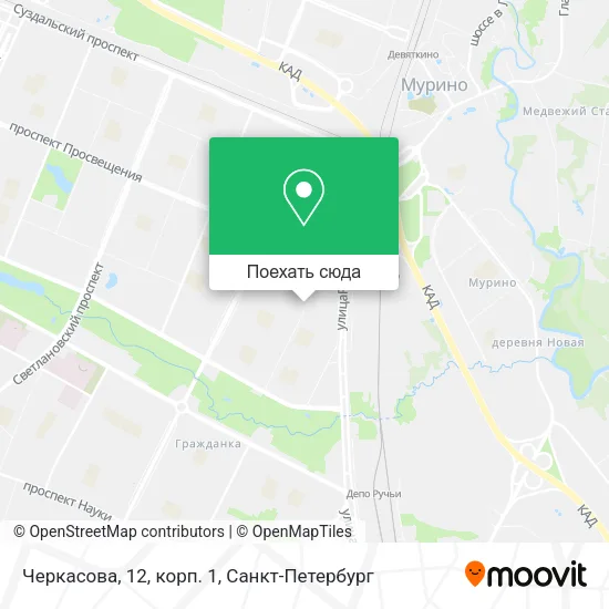 Карта Черкасова, 12, корп. 1
