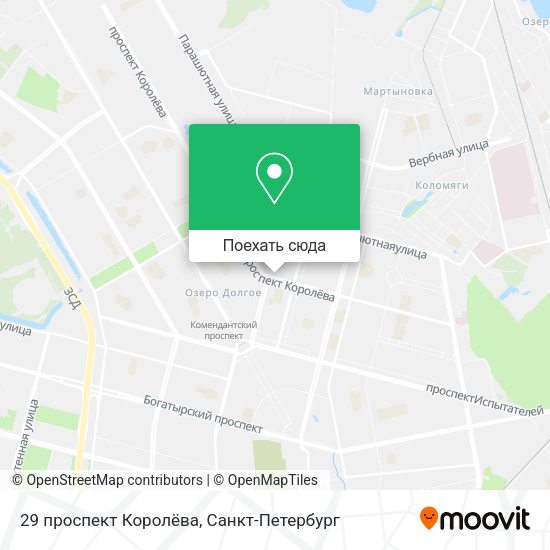 Карта 29 проспект Королёва