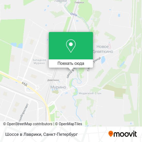 Карта Шоссе в Лаврики