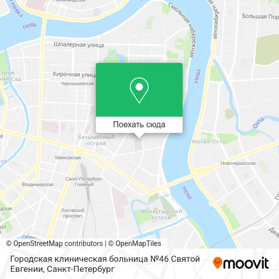 Карта Городская клиническая больница №46 Святой Евгении