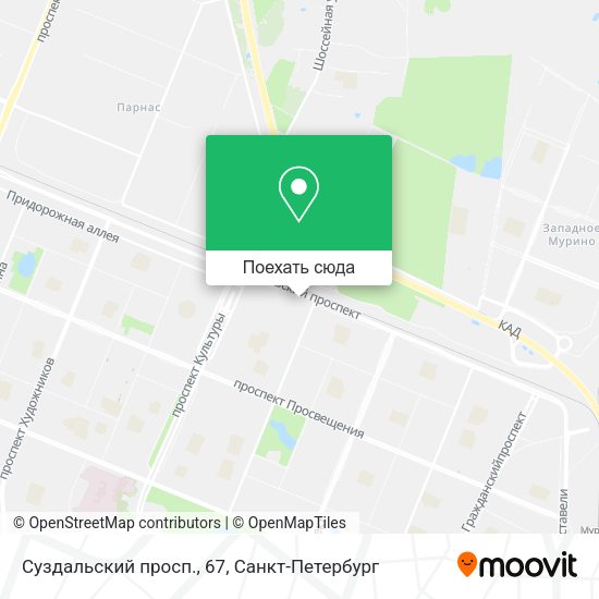 Карта Суздальский просп., 67