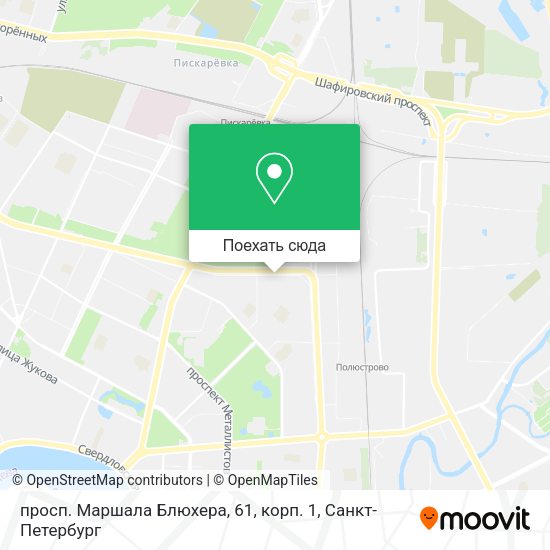 Карта просп. Маршала Блюхера, 61, корп. 1