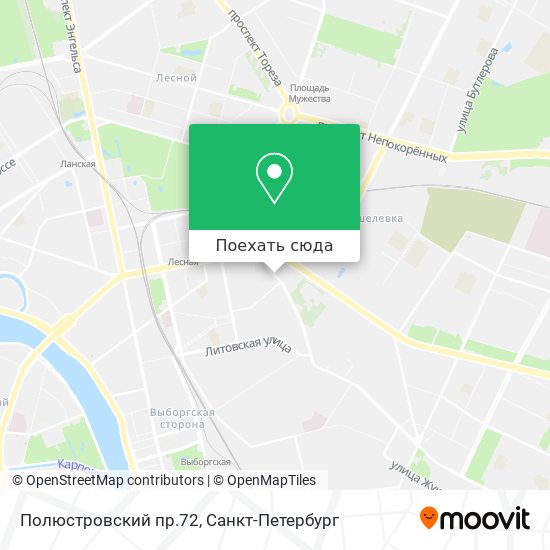 Карта Полюстровский пр.72