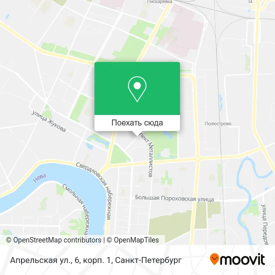 Карта Апрельская ул., 6, корп. 1